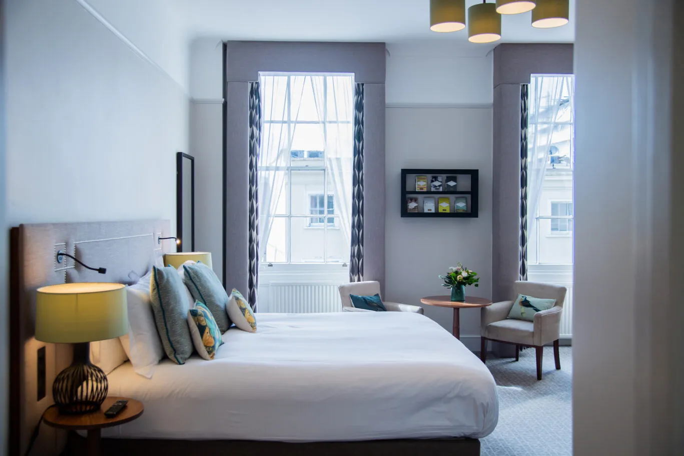 Executive room bedroom at The Queens Hotel