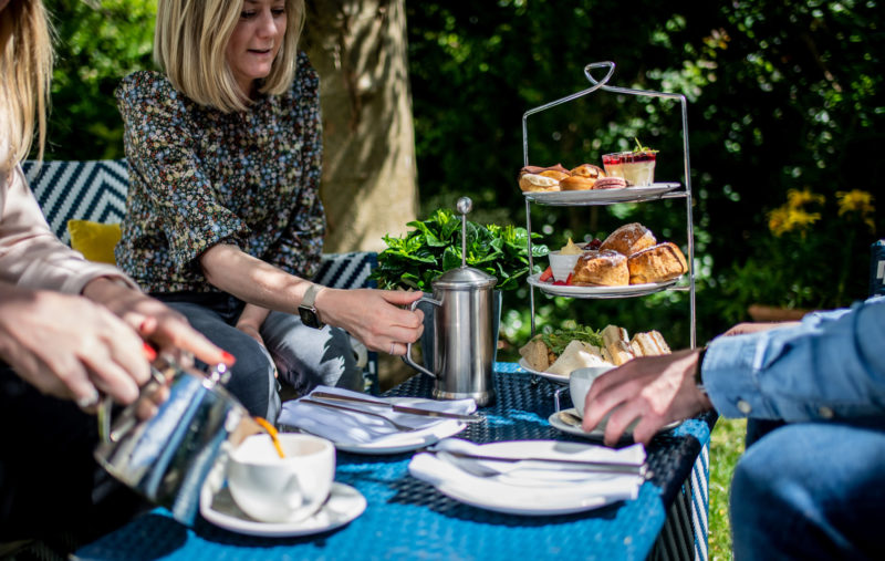 Afternoon tea summer garden The Queens Hotel
