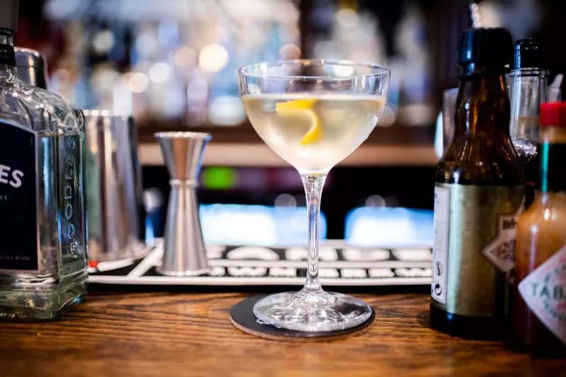 The Queens Hotel drink on bar Celebrations