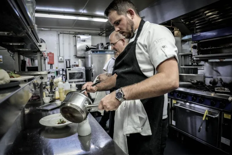 The Queens Hotel kitchen team in action