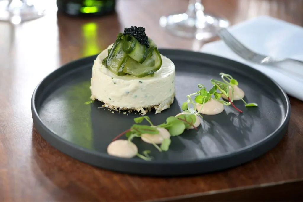 The Queens Hotel smoked salmon cheesecake