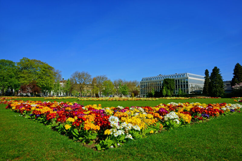 The Imperial Gardens in spring The Queens Hotel Cheltenham