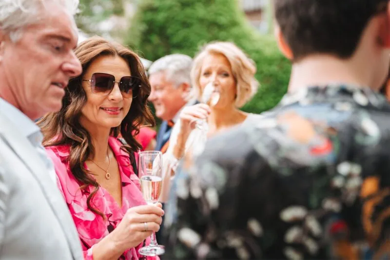 The Queens Hotel Cheltenham celebrating ladies drinking Prosecco