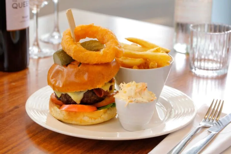 The Queens Hotel Cheltenham homemade beef burger