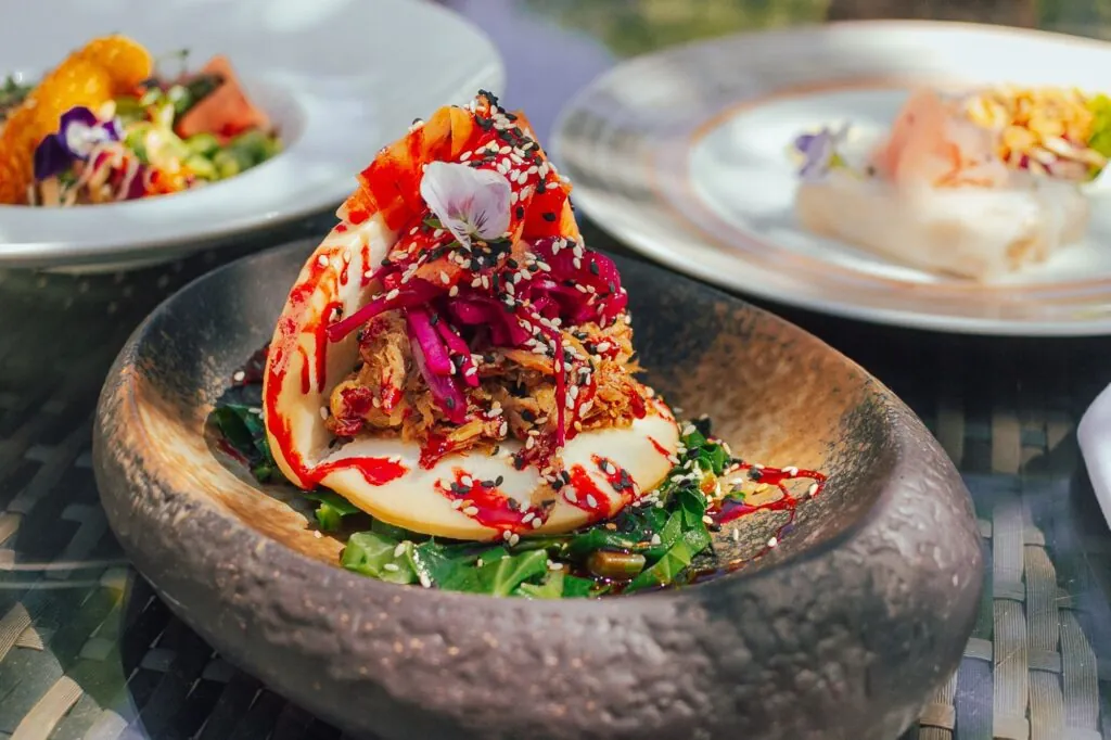 The Queens Hotel Cheltenham pork bao buns