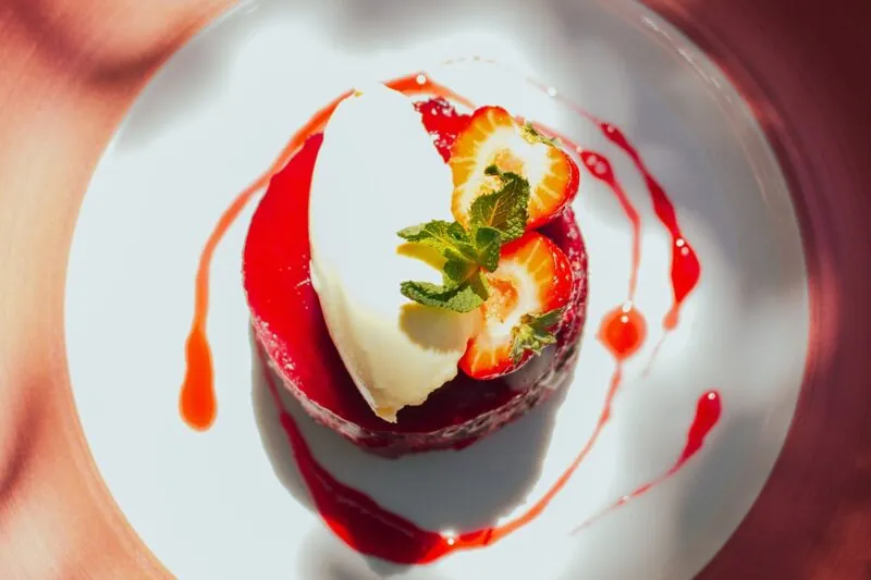 The Queens Hotel Cheltenham summer strawberry dessert