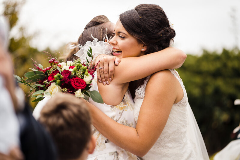 congratulating the bride