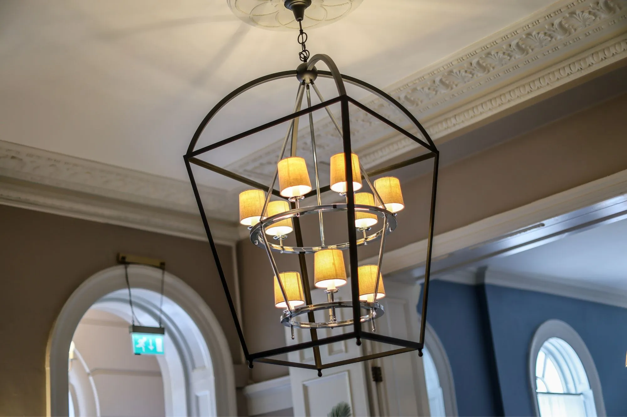 The Queens Hotel Cheltenham light detail in reception